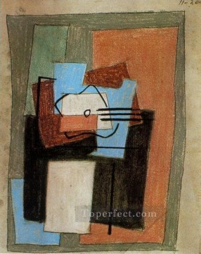 fight with cudgels Painting - Still life with guitar 1 1920 Pablo Picasso